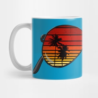 Sunset Sunglasses with Palm Tree Silhouette Mug